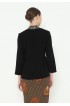 Lyne Halim Blouse Kutubaru Bordir, Hitam 8290